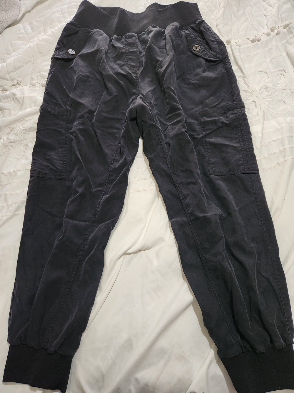 Maeve By Anthropologie Cicerone Black Cargo-Style Jogger Pants